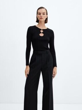 Mango Cutout Sweater